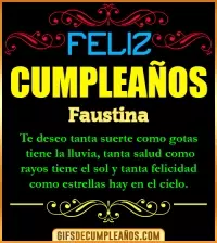 GIF Frases de Cumpleaños Faustina